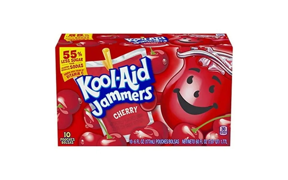 Kool-aid Jammers Fruit Drink Cherry Pack Of 2