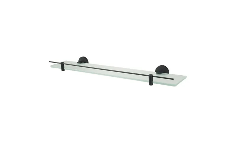 Kosmos Modern Frosted Glass Wall Shelf Black
