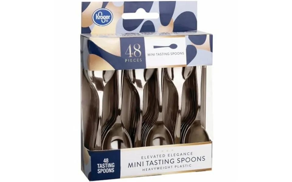 Kr Elevated Elegance Heavyweight Plastic Mini Tasting Spoons 48 Pk - Pack Of 2