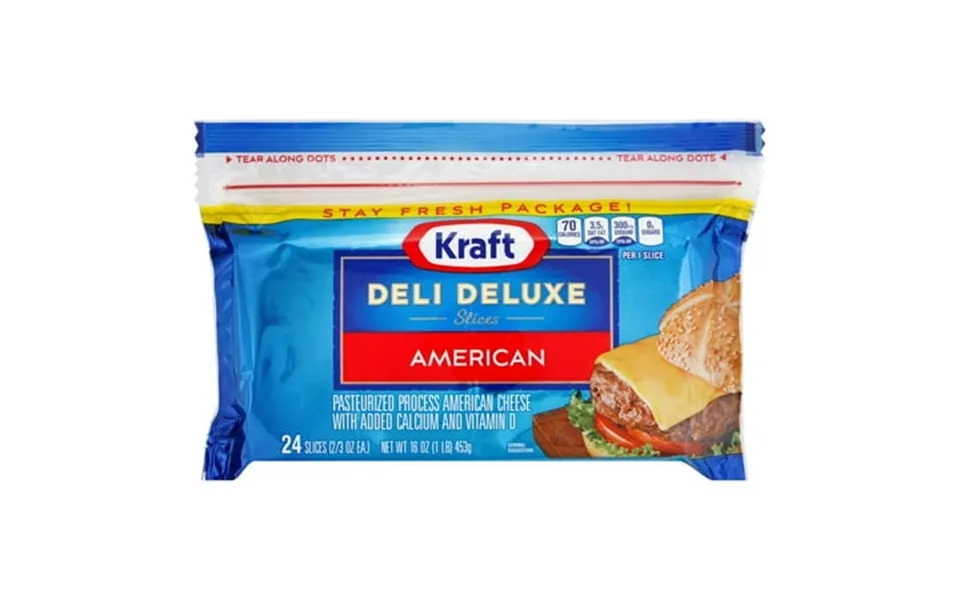 Kraft Deli Deluxe American Sliced Cheese 16 Ounce -- 12 Per Case