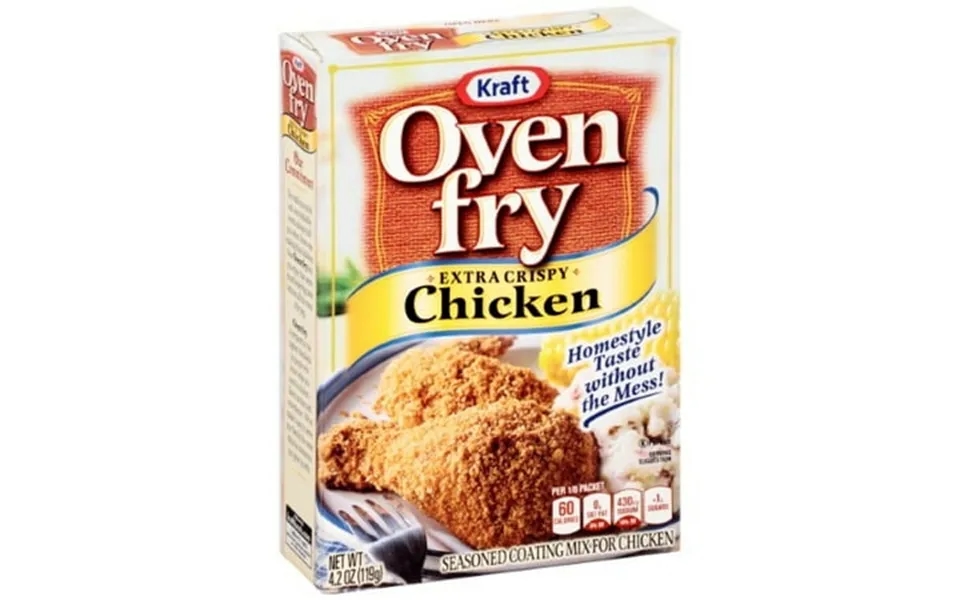 Kraft Oven Fry Extra Crispy Seasoned Coating For Chicken 4.2 Oz Pack Of 24