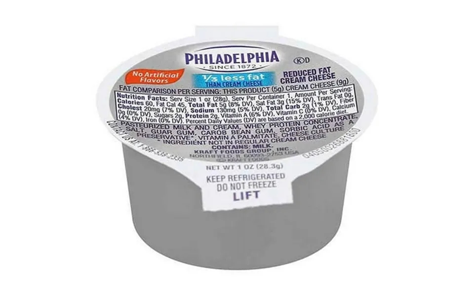 Kraft Philadelphia Light Cream Cheese - Cup 1 Ounce -- 100 Per Case