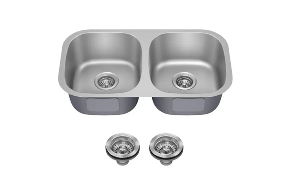 Kraus Premier 32 Undermount 50 50 Double Bowl 18-gauge Stainless Steel Kitchen Sink