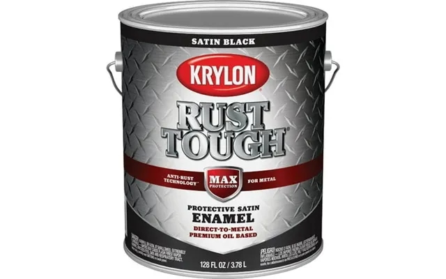 Krylon Rust Tough Dtm Oil-based Satin Rust Control Enamel Black 1 Gal product image