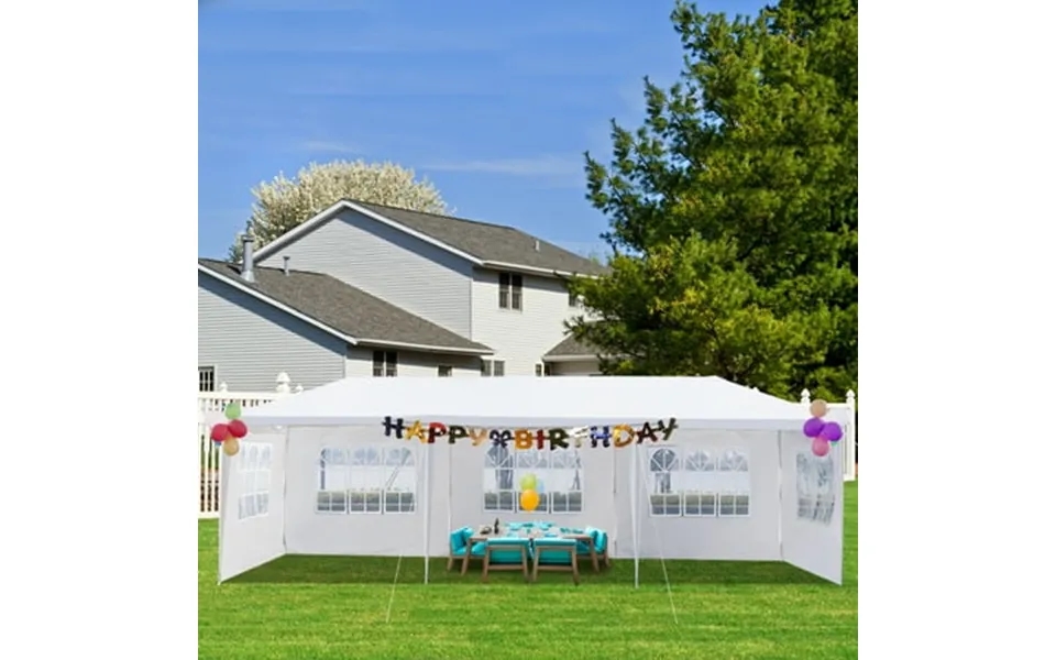Ktaxon 10 X 30 Canopy Wedding Party Tent Gazebo Pavilion W 5 Walls Cover White