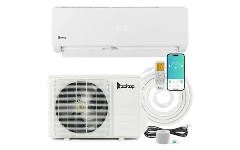 Ktaxon 24000 Btu Wifi Enabled Split Air Conditioner With Inverter Technology 21seer2 230v 60hz Ahri Certified Eco-friend