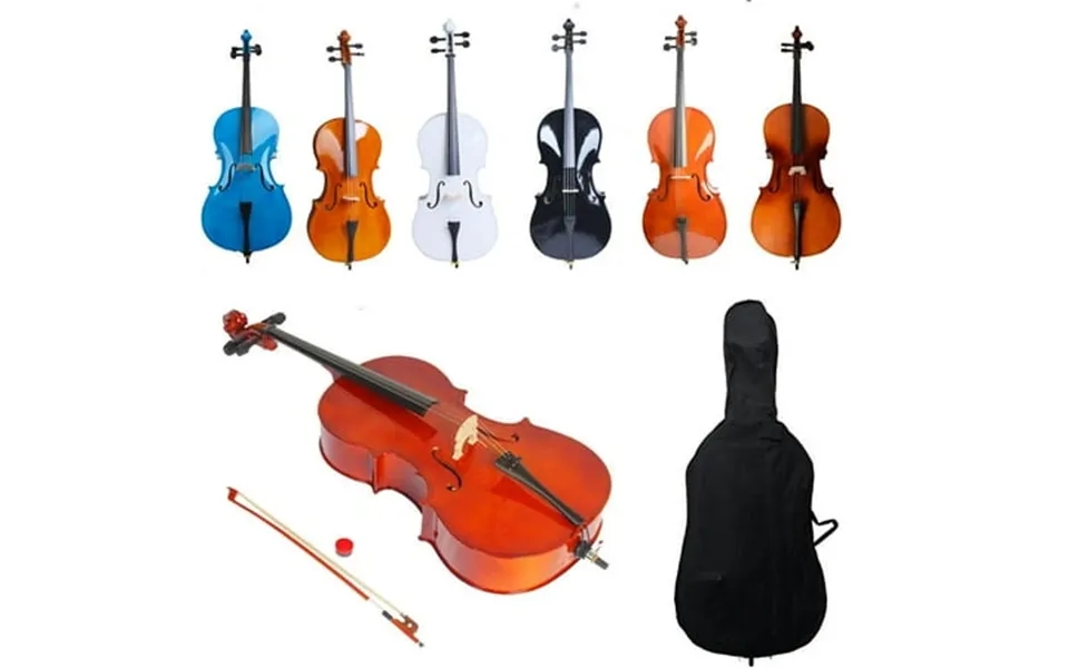 Ktaxon 4 4 Size Beginner Cello Basswood Natural With Bag Bow Rosin And Bridge