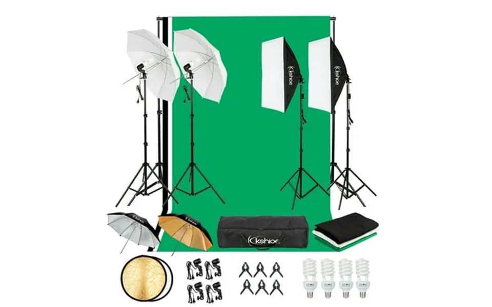 Ktaxon 45w Multi-function Upgrades Photo Photography Umbrella Lighting Kit Studio Light Bulb Muslin Backdrop Stand