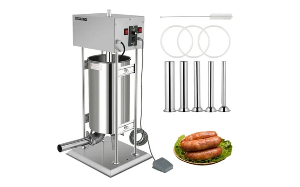 Ktaxon 5.4lbs 10l Electric Sausage Stuffer Adjustable Speed Stainless Steel Sausage Maker Meat Stuffer Heavy Duty Vertic