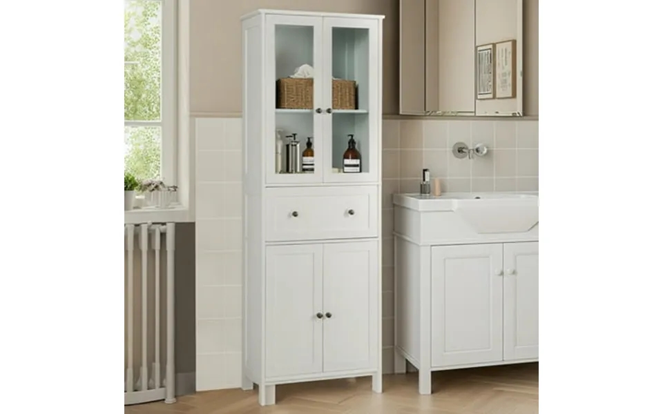 Ktaxon 64 Tall Bathroom Storage Cabinet Kitchen Pantry Sideboard Buffet Cabinet Cupboard Wooden With 2 Doors And Adjusta