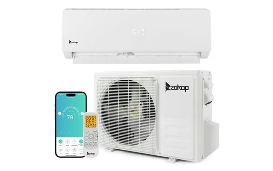 Ktaxon 9000 Btu Wifi Enabled 19 Seer Mini Split Air Conditioner & Heater Ac 115v