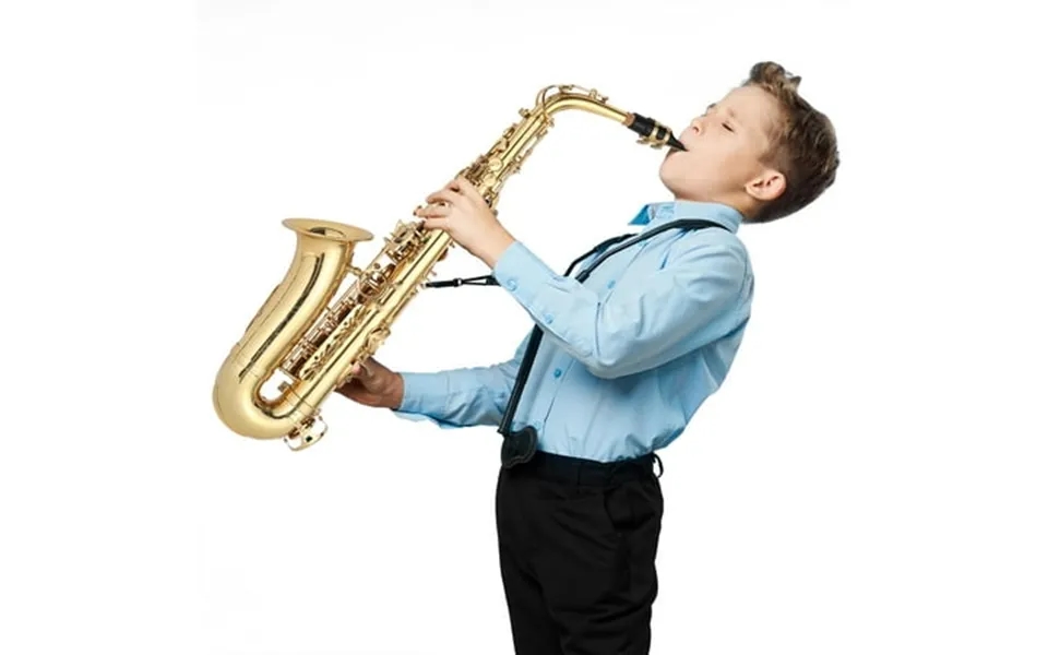 Ktaxon Alto Drop E Saxophone Sax Gold Hand Engraved Bell Decoration