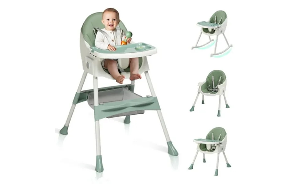 Ktaxon Baby High Chair Convertible 6 In 1 High Chairs For Babies And Toddlers Foldable Baby Highchair With 5-point Safet