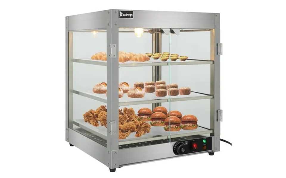 Ktaxon Commercial Food Warmer 3-tier Countertop Food Pizza Pastry Warmer Display Case 800w 110v