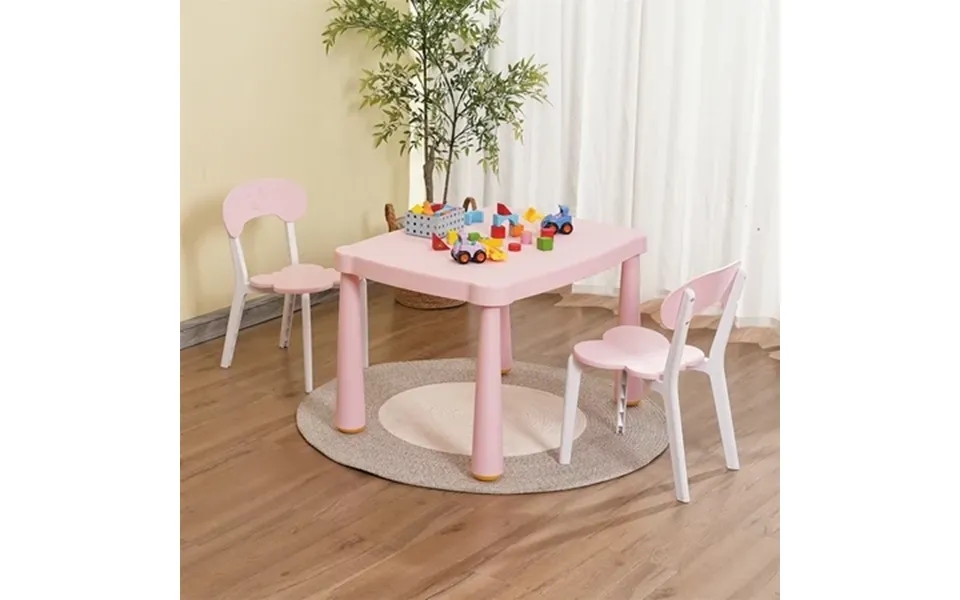 Ktaxon Kids Desk And Chair Set 3 Pieces Toddler Table And Chair Set Children Gift Activity Table For Reading Preschool D