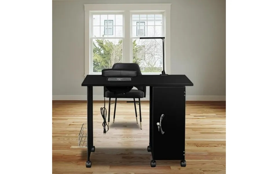 Ktaxon Nail Manicure Table Salon Equipment W Led Light Nail Dust Collet