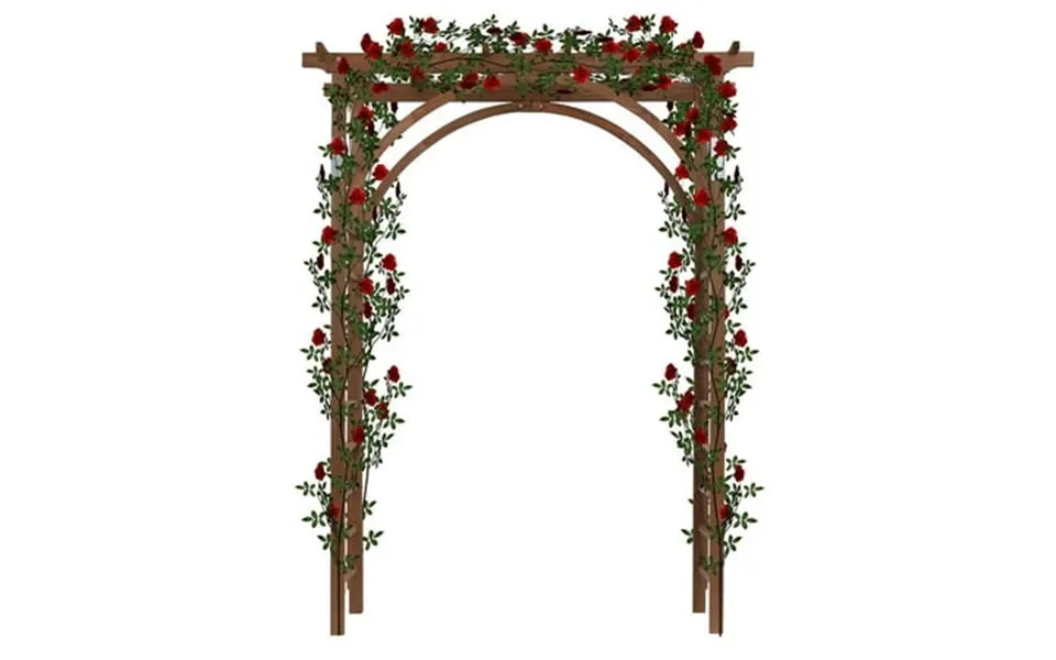 Ktaxon Outdoor Wooden Garden Arbor For Climbing Plants-84.65 H Wood Brown