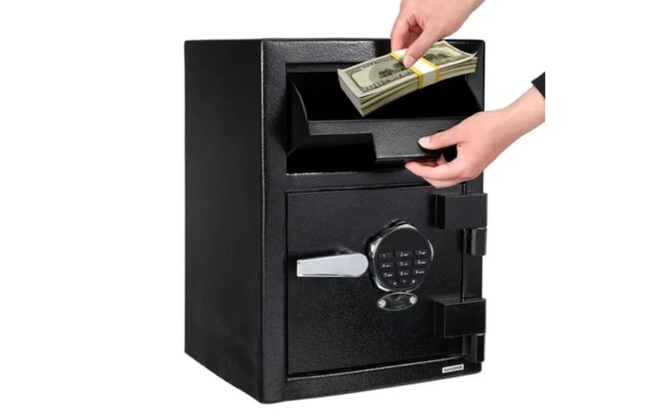 Ktenme Digital Depository Safe Box Electronic Steel Safe With Keypad Locking Drop Box With Slot Metal Lock Box With Two