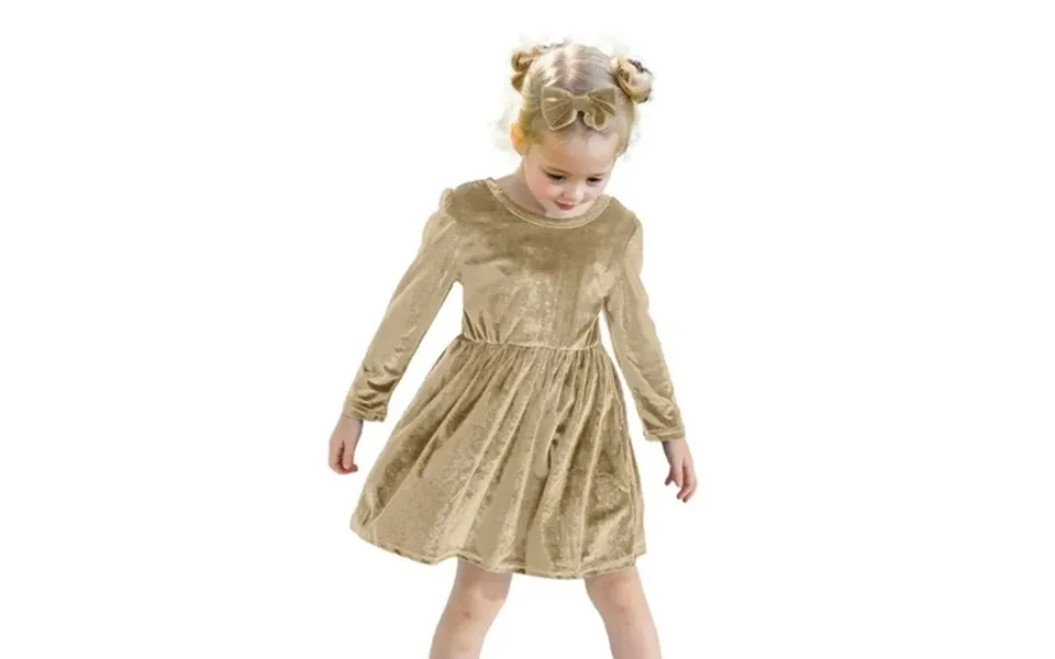 Kuleyang 2pc Toddler Baby Girls Velvet Tutu Dress Long Sleeve Princess Christmas Birthday Party Twirl Wedding Dresses Fa