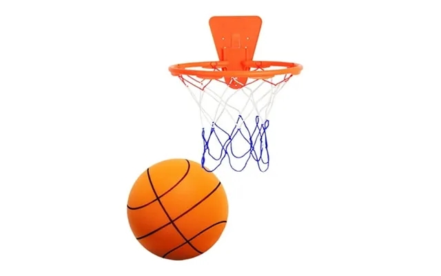 Kuntesetty Silent Basketball With Hoop Bouncy Ball Indoor Training Ball Educational Patting Size 7 product image