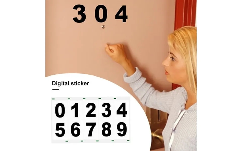 Kuorak 5 Sheets 2 3 4-inch Reflective Mailbox Number Sticker 0 To 9 Waterproof Die-cut Self Adhesive Vinyl Modern House