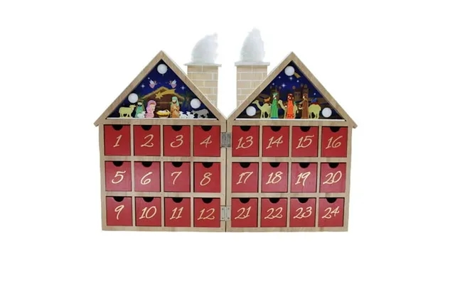 Kurt Adler 11.81-inch Battery-operated Wooden Led Nativity Advent Calendar product image