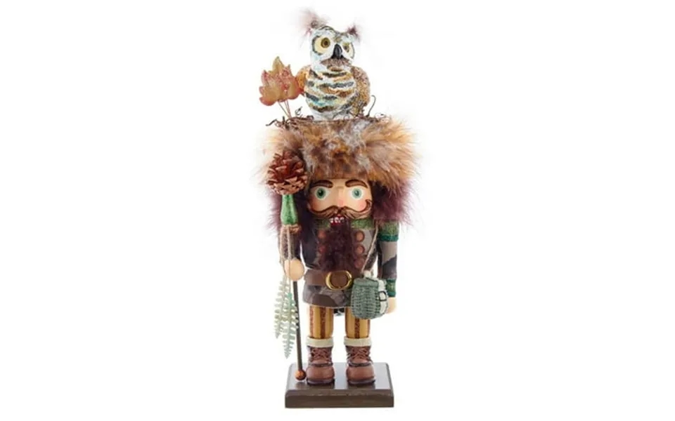 Kurt Adler 16-inch Hollywood Woodsman Nutcracker With Owl Hat