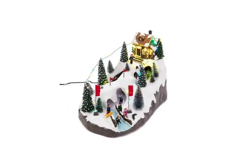 Kurt Adler Motion Led Christmas Skiing Village