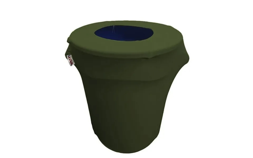 La Linen Stretch Spandex Trash Can Cover 32-gallon Round Army Green