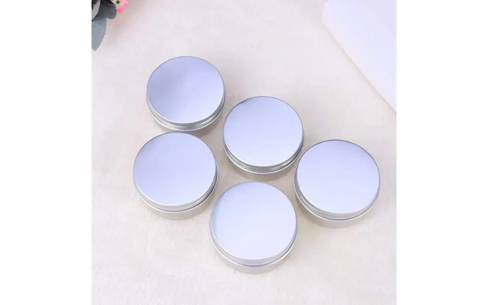 Labserron Small Metal Box Round Silver 10pack