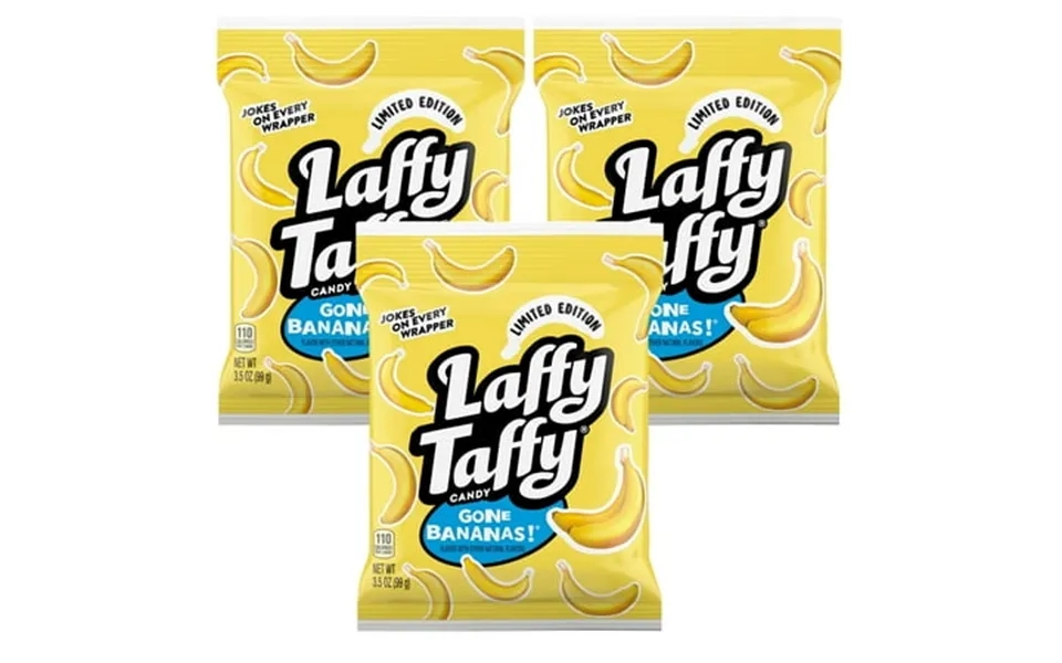 Laffy Taffy Gone Bananas Candy Chewy Texture Stretchy Fruit Flavors Candies For Snacks Dessert Movie Nights Travel Home