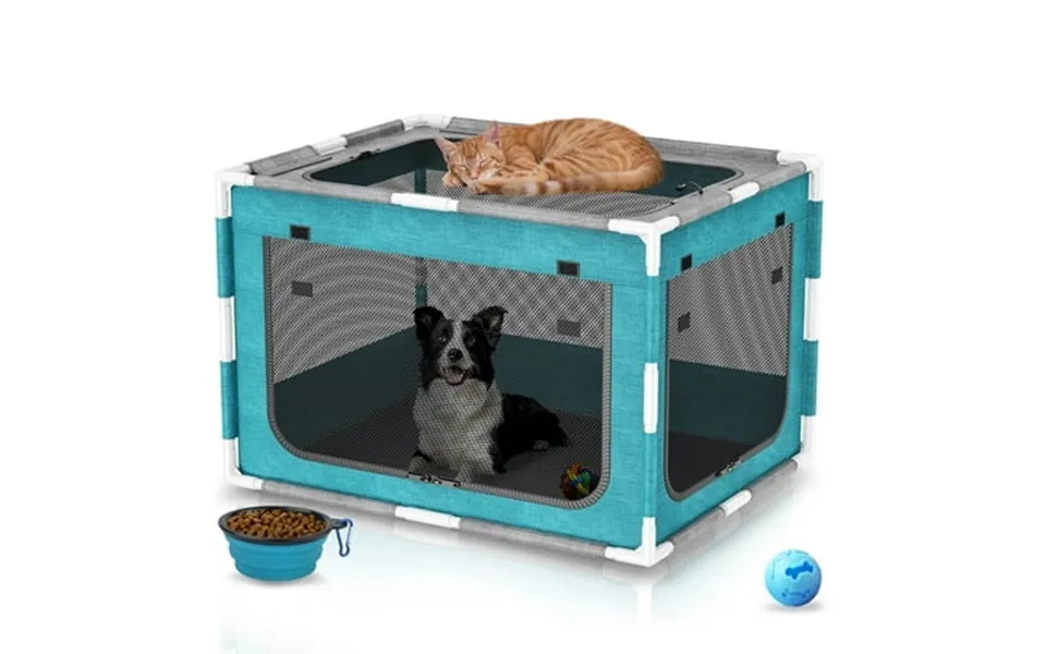 Lakwar Dog Playpen Sturdy With Gate 34 In-pet Kennel Crate Indoor For Puppies Cat Small Dogs Dog Fence Pet Playpen Outdo