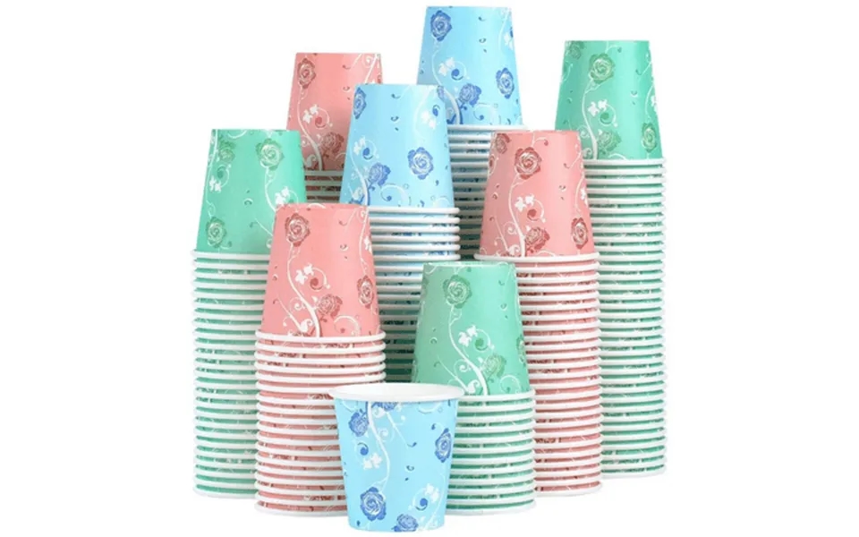 Lamosi To Go Paper Cups Disposable Cups 5 Oz 300 Count Multicolor