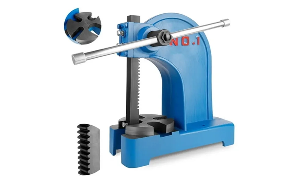 Lanfys Blue Manual Arbor Press 1 Ton 5.5 Inch Maximum Height Heavy Duty Arbor Presses With Manual Desktop Arbor Press Ca