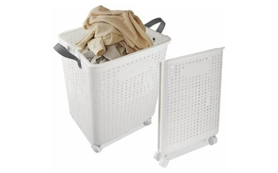 Laundry Basket With Wheels And Handle Collapsible Waterproof Laundry Hamper Rolling Laundry Basket With Portable Handle