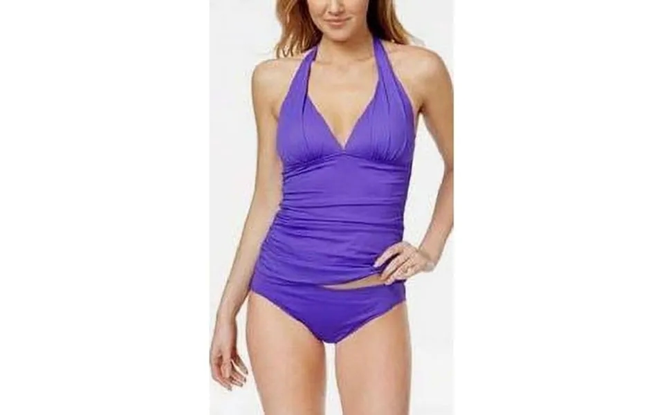 Lauren Ralph Lauren Women S Purple Tummy Control Halter Tankini Size 14