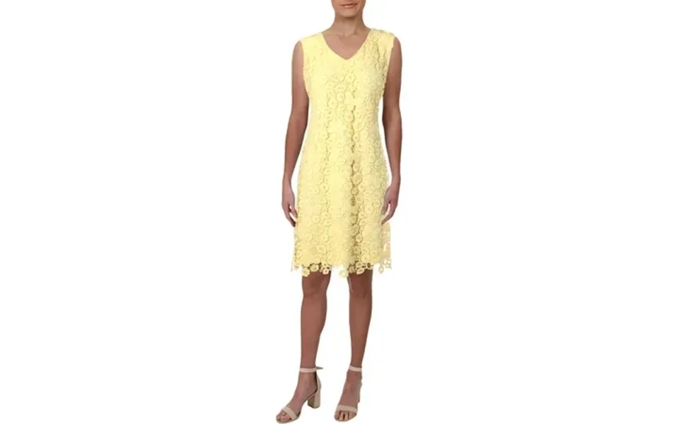 Lauren Ralph Lauren Womens Floral Lace V-neck Cocktail Dress