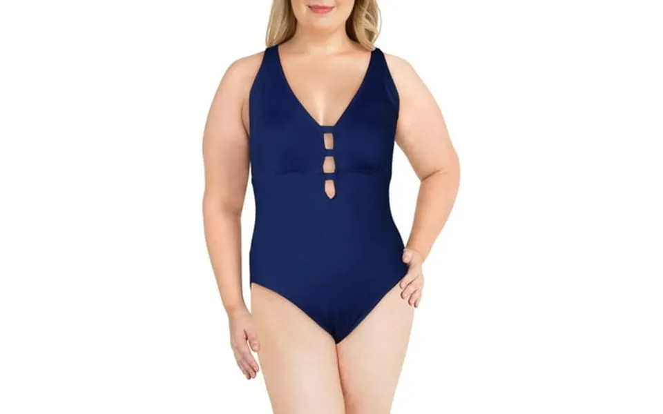 Lauren Ralph Lauren Womens Plus Plunging Slimming One-piece Swimsuit