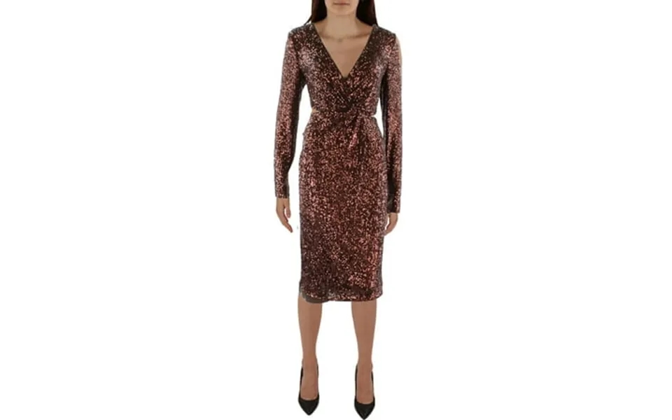 Lauren Ralph Lauren Womens Twist Front Knee Length Cocktail And Party Dress