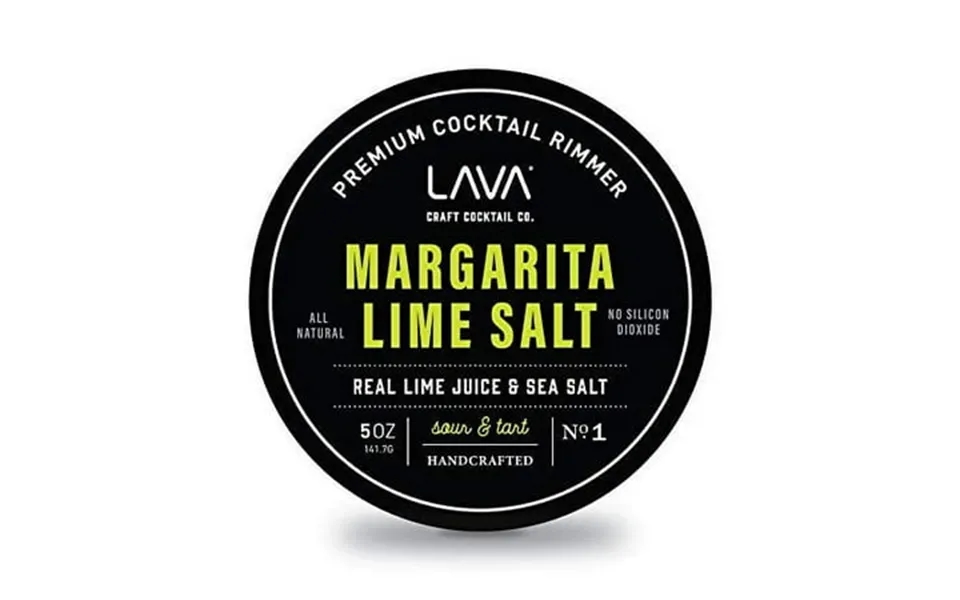 Lava Premium Margarita Lime Salt Cocktail Rimmer All Natural Margarita Rimmer Sea Salt Rocks Real Lime Tart & Sour No Si
