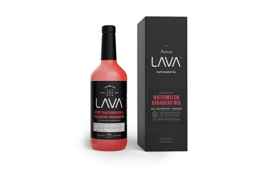 Lava Premium Spicy Watermelon Habanero Margarita Mix Cold-pressed Organic Watermelon Agave Habanero No Artificial Sweete