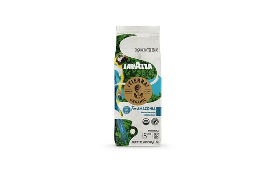 Lavazza Tierra For Amazonia Whole Bean Coffee Medium Roast 100% Arabica 10