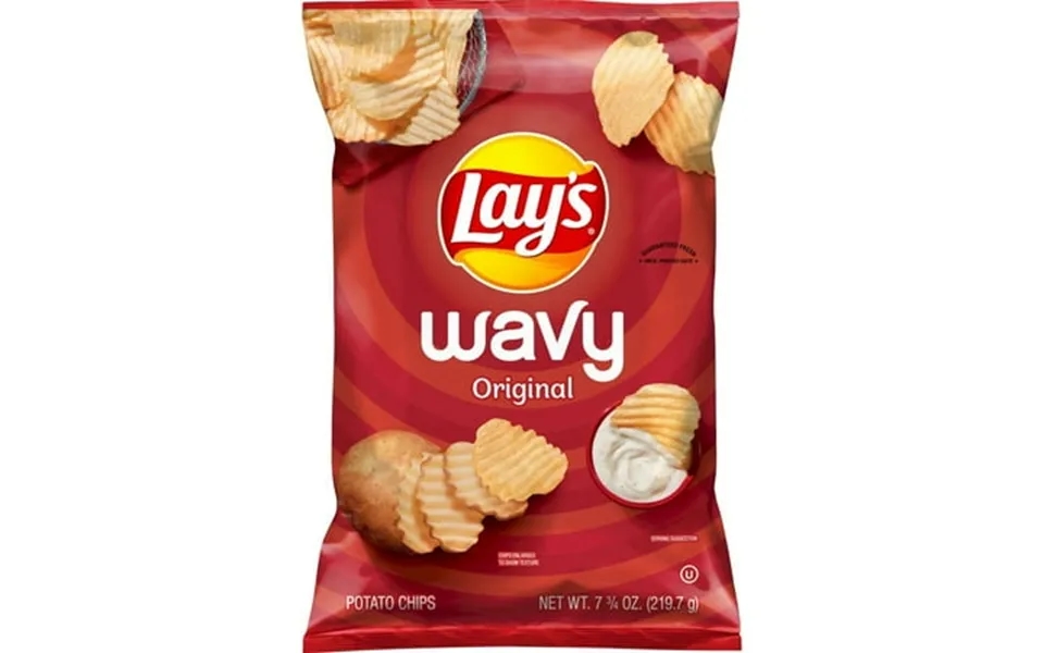 Lay S Lightly Salted Wavy Potato Chips - 7.5oz