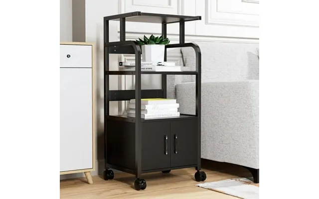 Lazy Buddy 4-tier Large Printer Stand W Shelves Movable Storage Cart Floor-standing Printer Cart Multi-purpose Shelf Rac product image