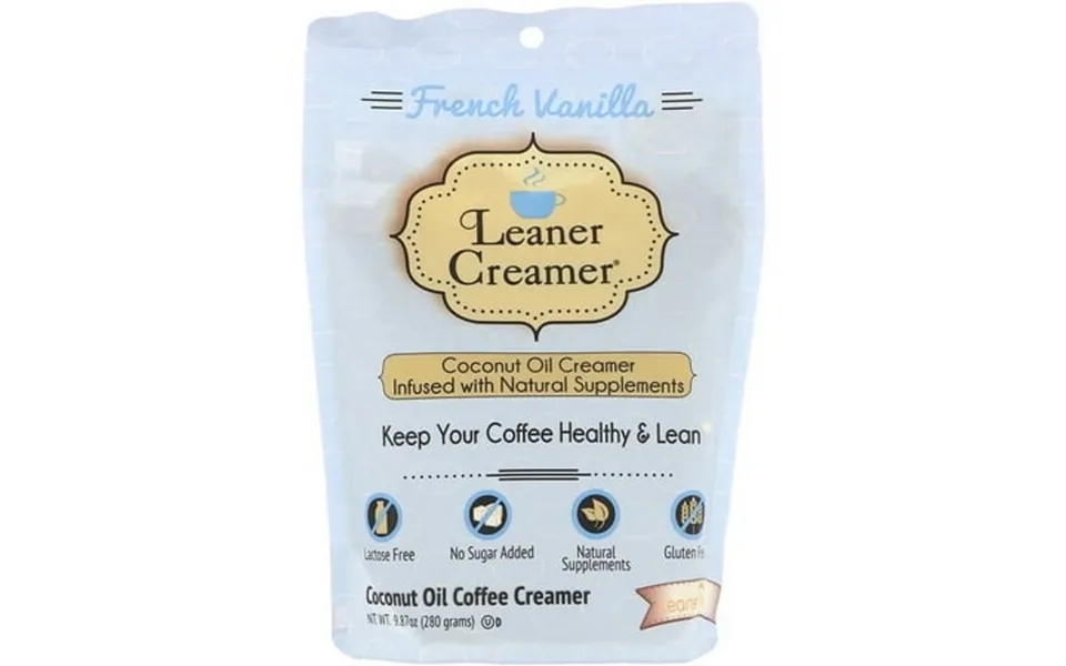 Leaner Creamer Coconut Oil Coffee Creamer French Vanilla 9.87 Oz 280 G Pack Of 3