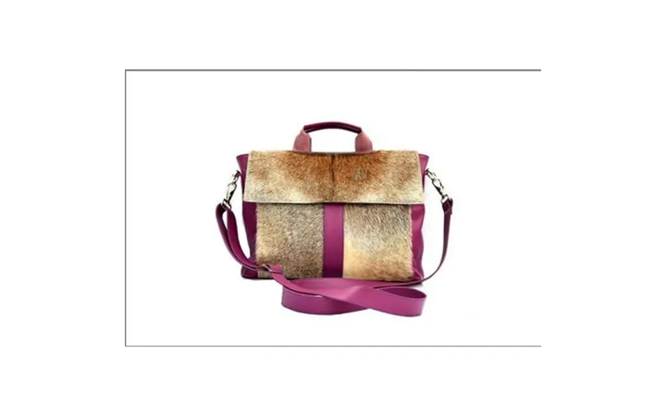 Leather Hair On Laptop Bag Messenger Bag Unisex Briefcase Business Animal Print Cowhide Hair On Bag Cowhide Bag - Kcl-07