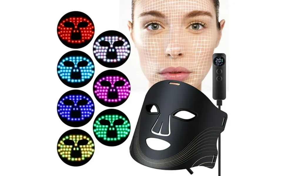 Led Face Mask Light Therapy 7 Color Infrared Blue Red Light Therapy Skin Care Facial Treatment Mask Skincare Tool