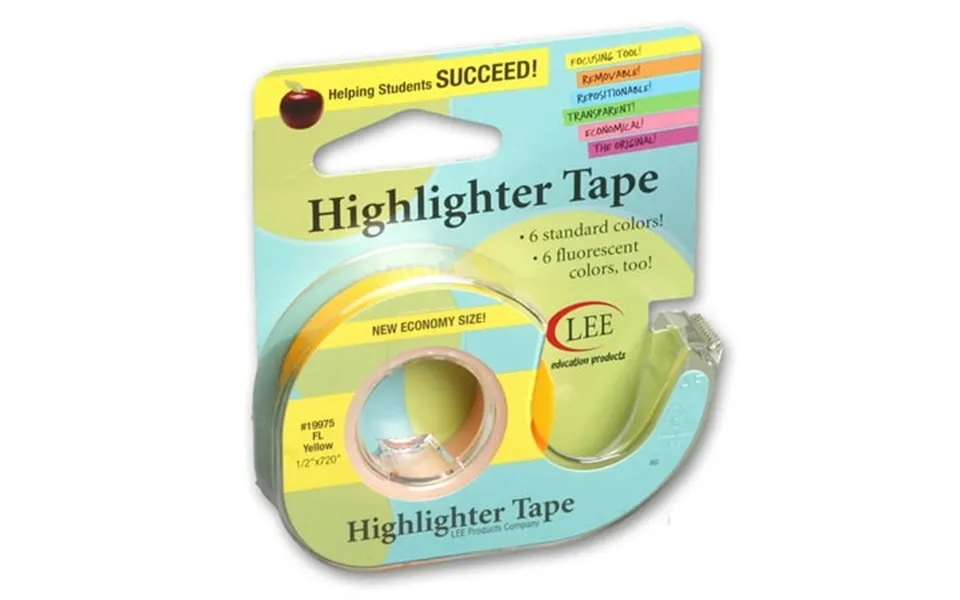 Lee Products Fluorescent Highlighter Tape .5 X720 -yellow