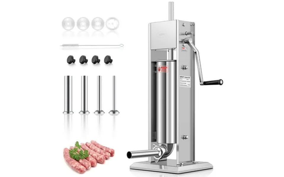 Leevot Sausage Stuffer 15lb 7l Mannual Commercial Sausage Stuffers 2 Speeds 4 Filling Tubes Sausage Machine