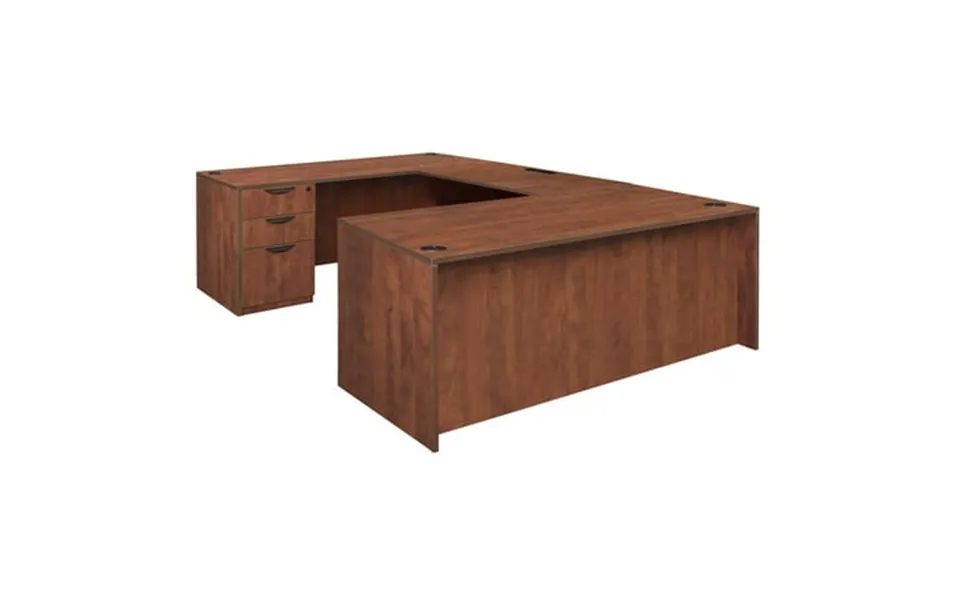 Legacy 71 Double Full Pedestal U-desk- Cherry